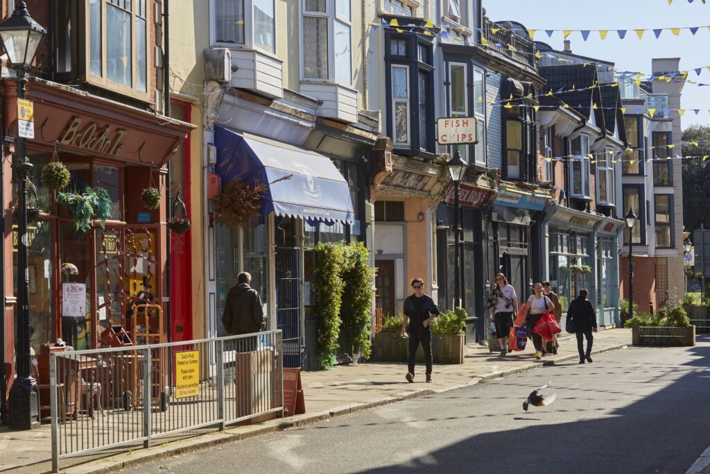 Independent shops and streets in Southsea